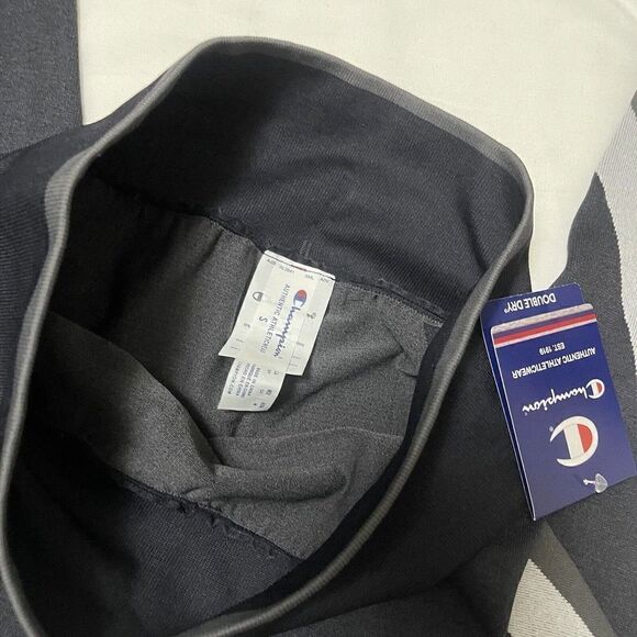 NEW! Champions woven compression black striped leggings size Small - Picture 3 of 4